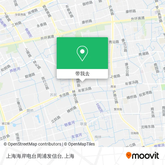 上海海岸电台周浦发信台地图