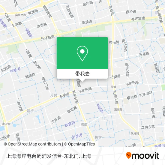 上海海岸电台周浦发信台-东北门地图