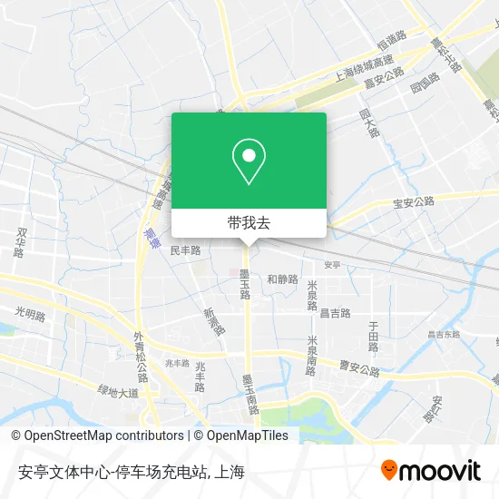 安亭文体中心-停车场充电站地图
