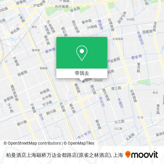 柏曼酒店上海颛桥万达金都路店(原雀之林酒店)地图