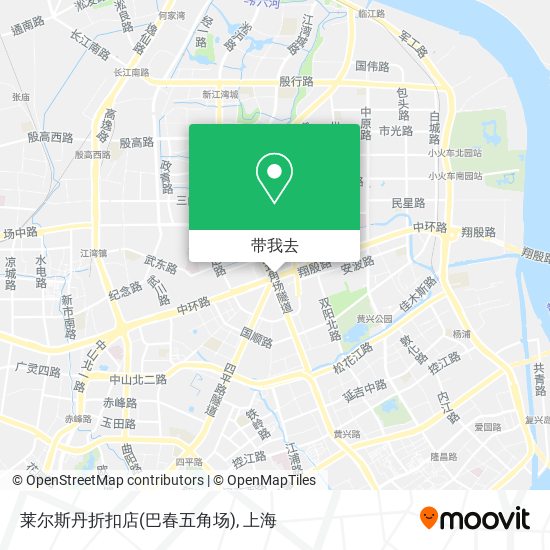 莱尔斯丹折扣店(巴春五角场)地图