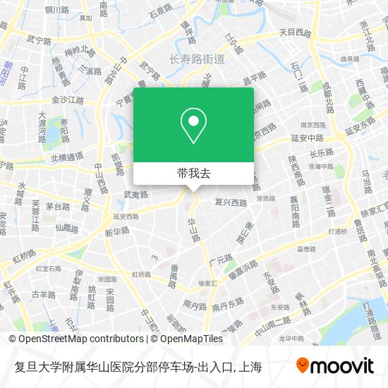 复旦大学附属华山医院分部停车场-出入口地图