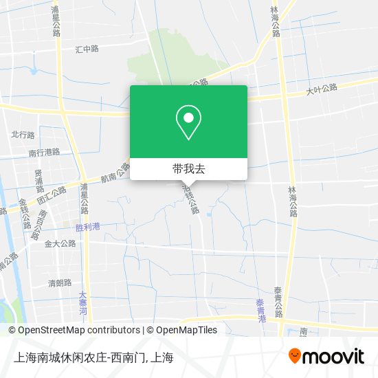 上海南城休闲农庄-西南门地图