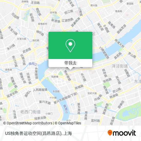 US独角兽运动空间(昌邑路店)地图