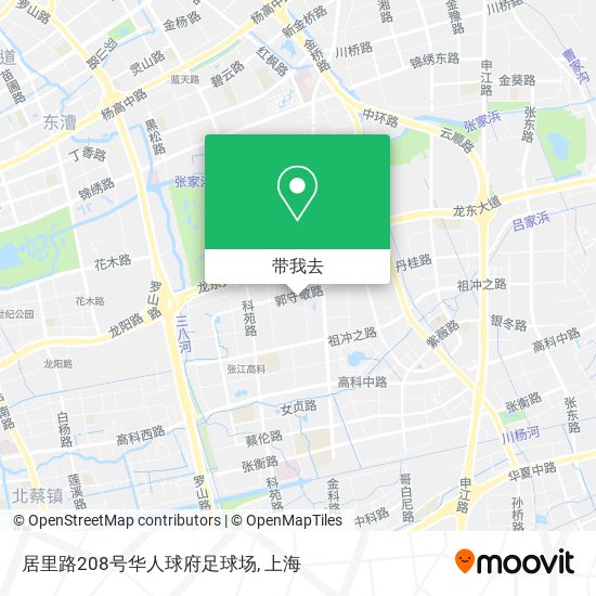 居里路208号华人球府足球场地图