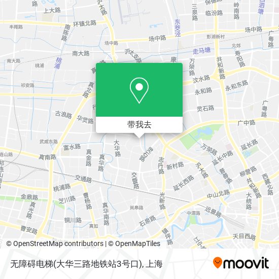 无障碍电梯(大华三路地铁站3号口)地图