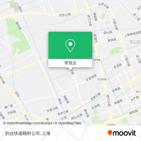 韵达快递顾村公司地图