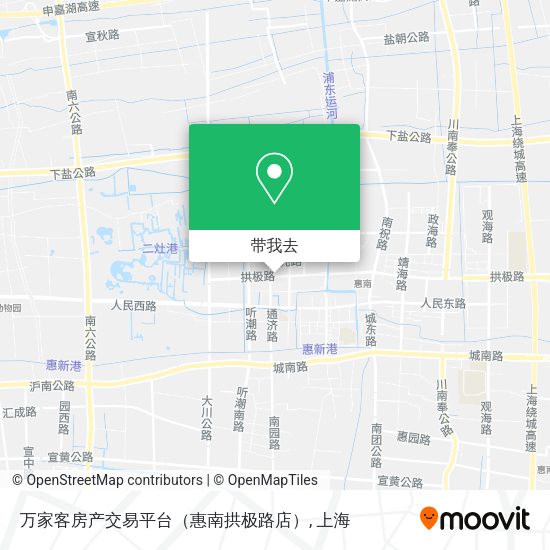万家客房产交易平台（惠南拱极路店）地图