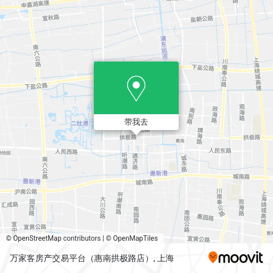 万家客房产交易平台（惠南拱极路店）地图