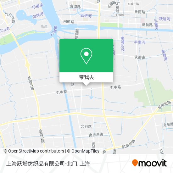 上海跃增纺织品有限公司-北门地图