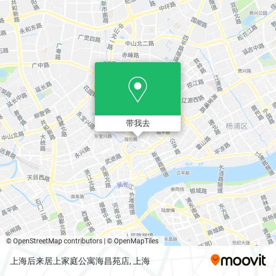 上海后来居上家庭公寓海昌苑店地图