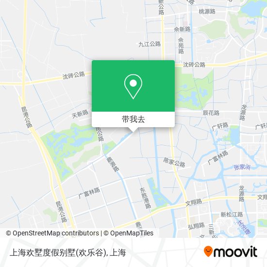 上海欢墅度假别墅(欢乐谷)地图