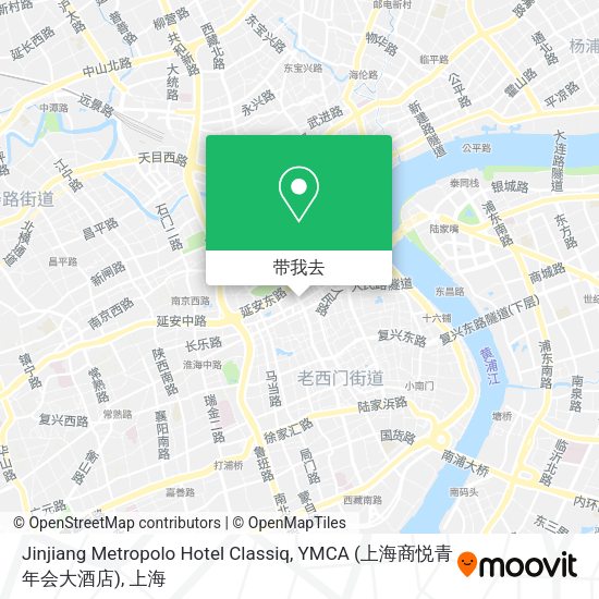 Jinjiang Metropolo Hotel Classiq, YMCA (上海商悦青年会大酒店)地图