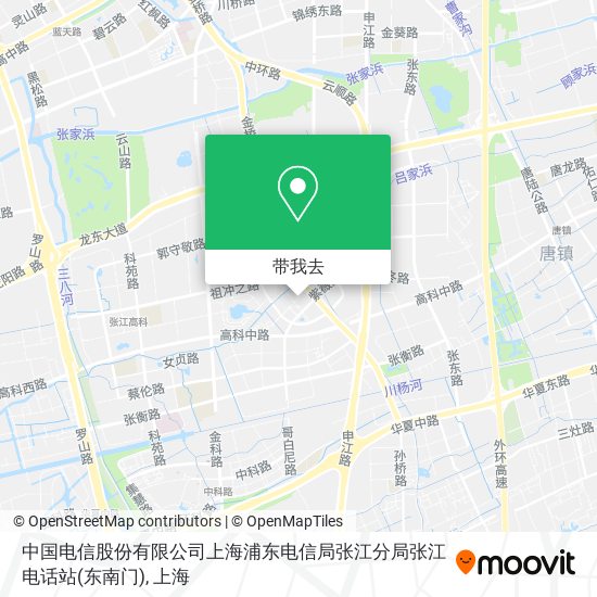 中国电信股份有限公司上海浦东电信局张江分局张江电话站(东南门)地图