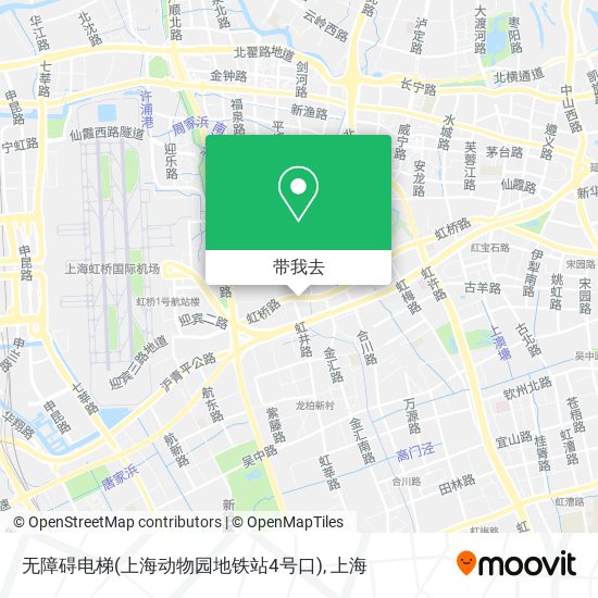 无障碍电梯(上海动物园地铁站4号口)地图