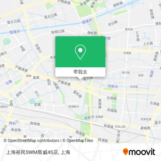 上海裕民SWM斯威4S店地图