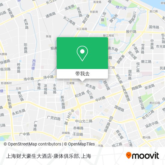 上海财大豪生大酒店-康体俱乐部地图
