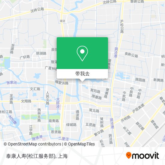 泰康人寿(松江服务部)地图