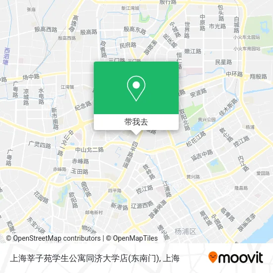 上海莘子苑学生公寓同济大学店(东南门)地图