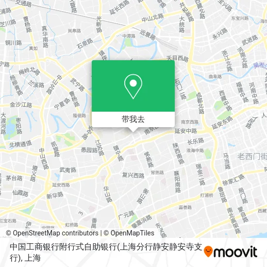 中国工商银行附行式自助银行(上海分行静安静安寺支行)地图