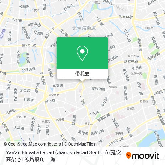 Yan'an Elevated Road (Jiangsu Road Section) (延安高架 (江苏路段))地图