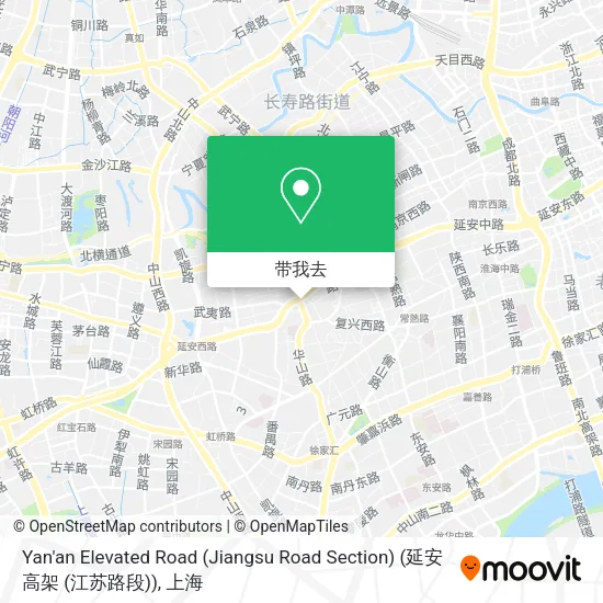 Yan'an Elevated Road (Jiangsu Road Section) (延安高架 (江苏路段))地图
