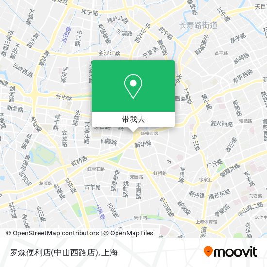 罗森便利店(中山西路店)地图