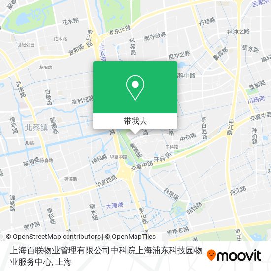 上海百联物业管理有限公司中科院上海浦东科技园物业服务中心地图