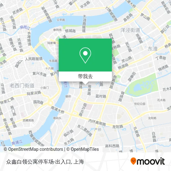 众鑫白领公寓停车场-出入口地图