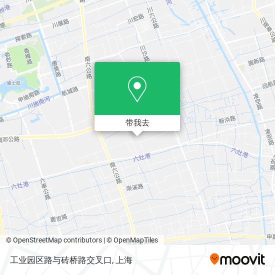 工业园区路与砖桥路交叉口地图