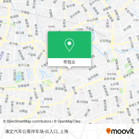 康定汽车公寓停车场-出入口地图