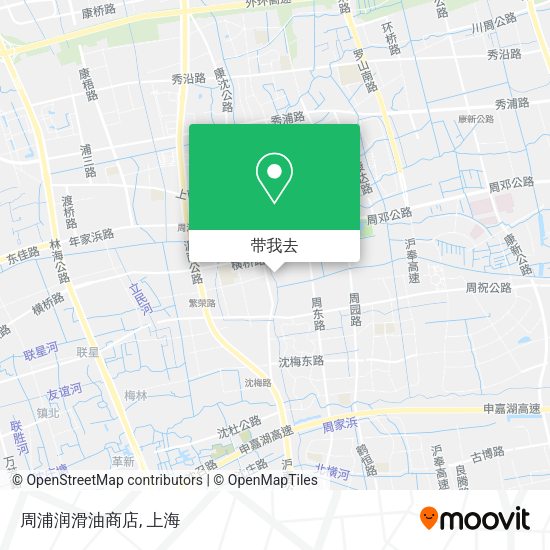周浦润滑油商店地图