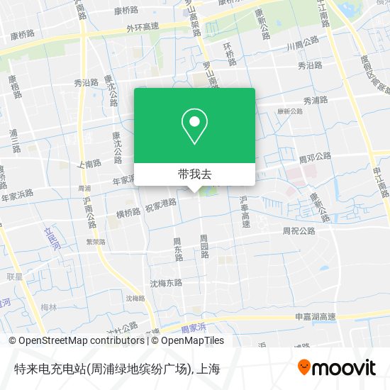 特来电充电站(周浦绿地缤纷广场)地图