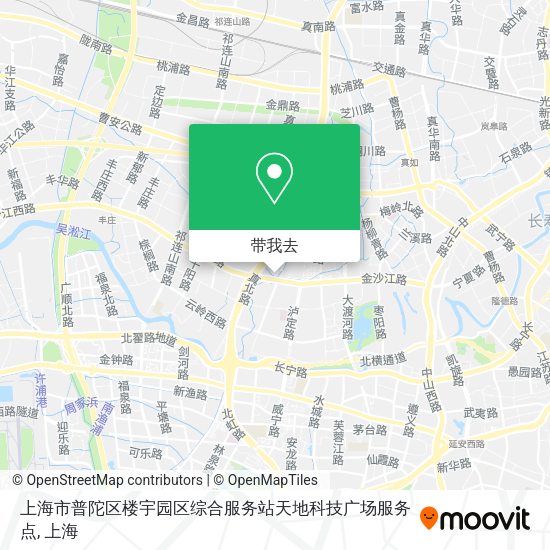 上海市普陀区楼宇园区综合服务站天地科技广场服务点地图