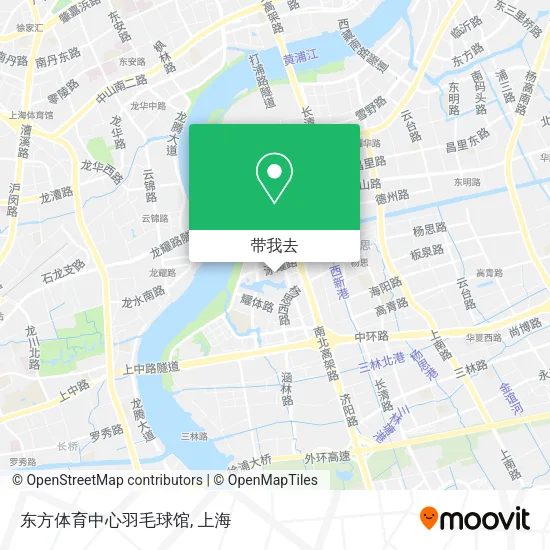 东方体育中心羽毛球馆地图