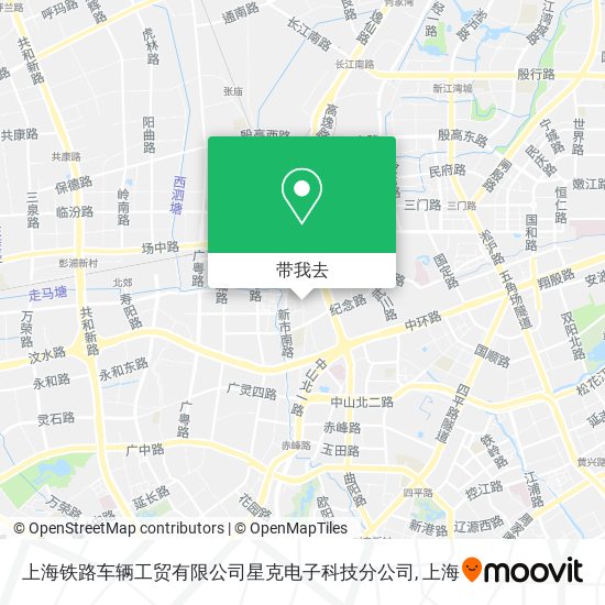 上海铁路车辆工贸有限公司星克电子科技分公司地图