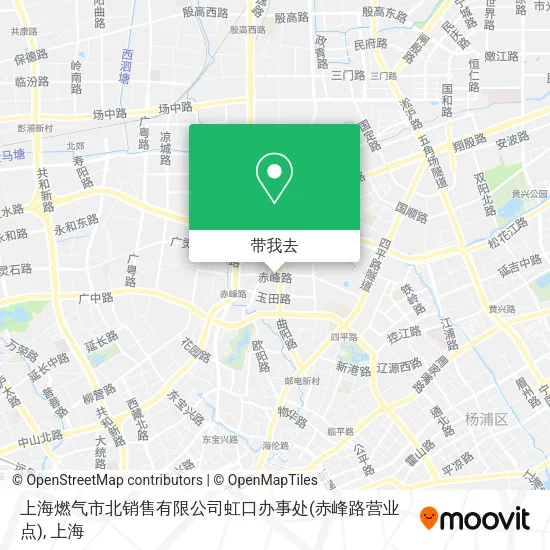 上海燃气市北销售有限公司虹口办事处(赤峰路营业点)地图