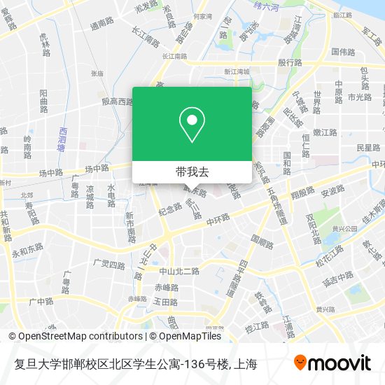 复旦大学邯郸校区北区学生公寓-136号楼地图