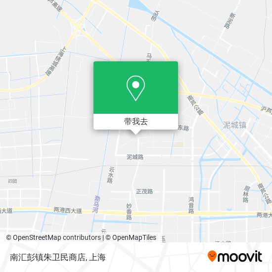 南汇彭镇朱卫民商店地图
