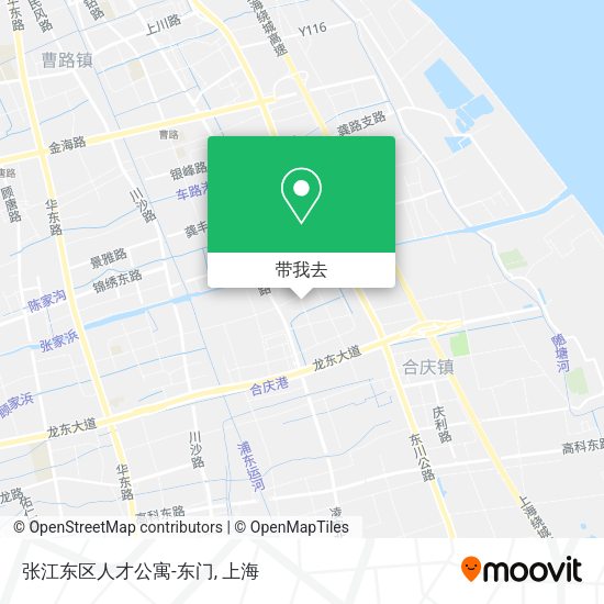 张江东区人才公寓-东门地图