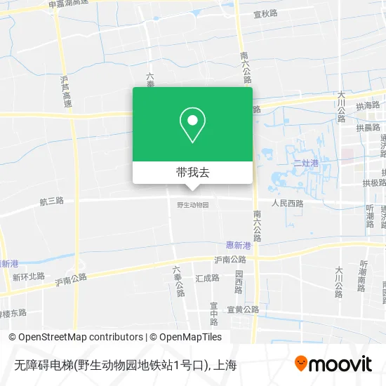 无障碍电梯(野生动物园地铁站1号口)地图
