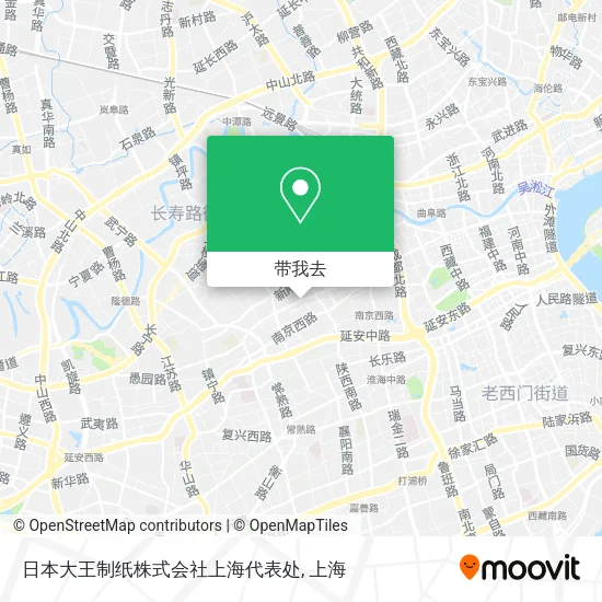 日本大王制纸株式会社上海代表处地图