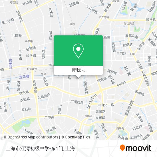 上海市江湾初级中学-东1门地图