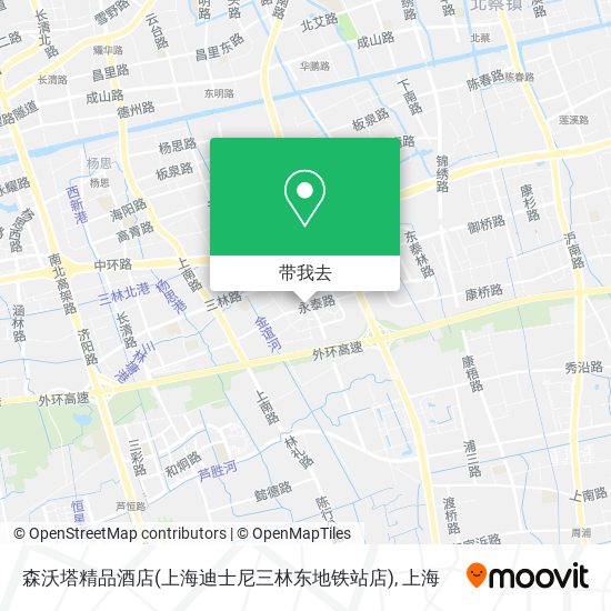 森沃塔精品酒店(上海迪士尼三林东地铁站店)地图