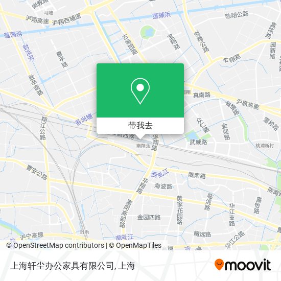 上海轩尘办公家具有限公司地图