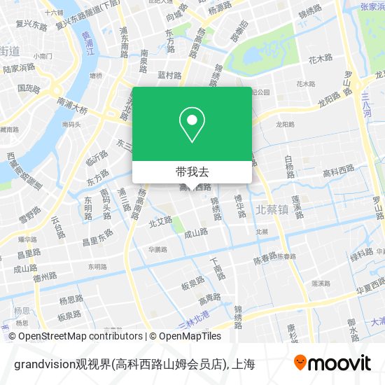 grandvision观视界(高科西路山姆会员店)地图