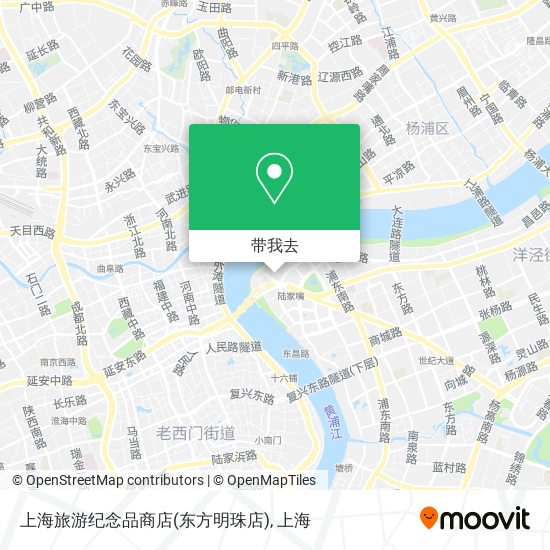 上海旅游纪念品商店(东方明珠店)地图