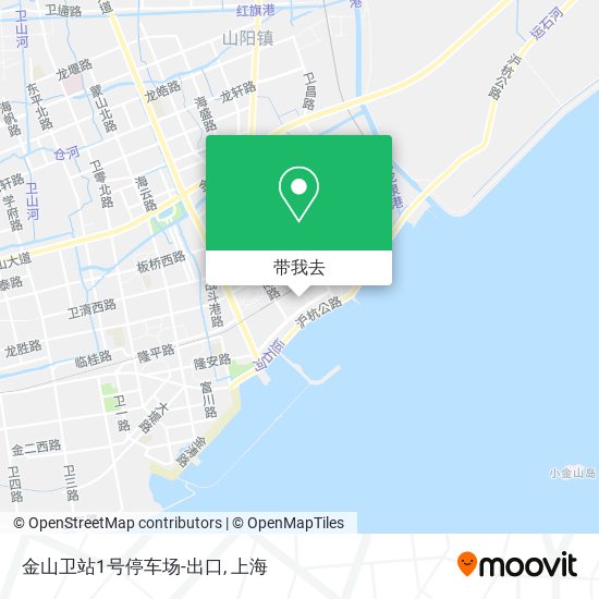 金山卫站1号停车场-出口地图