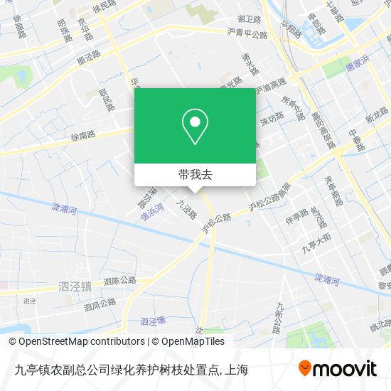 九亭镇农副总公司绿化养护树枝处置点地图