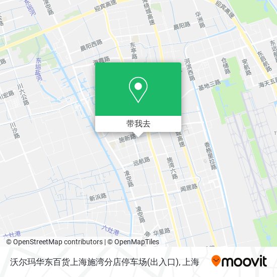 沃尔玛华东百货上海施湾分店停车场(出入口)地图